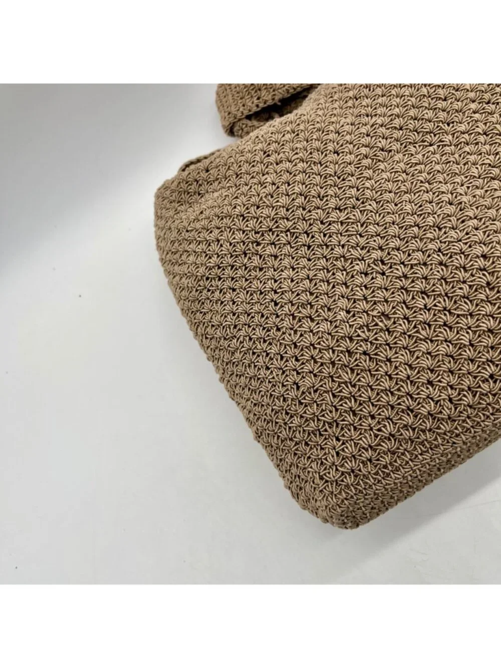Unbranded Tan Wove Fabric Hobo Bag